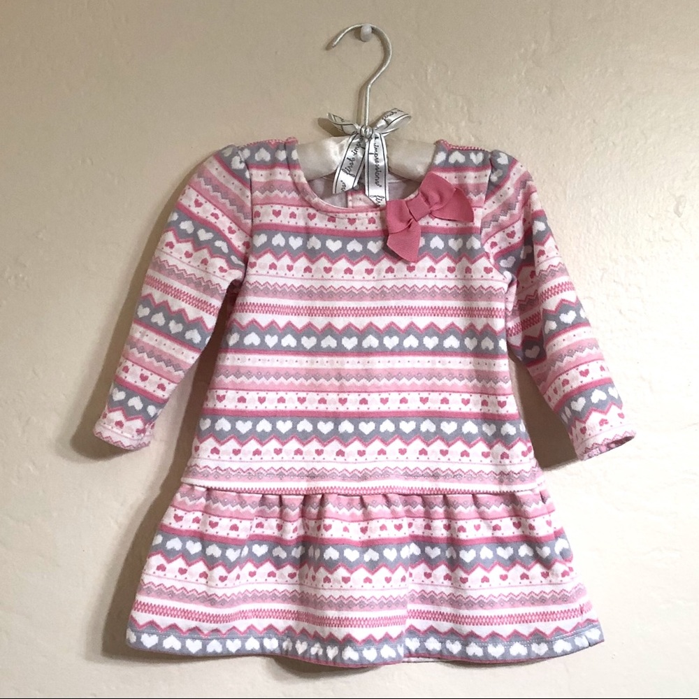 Gymboree Pink and White Sweater Dress